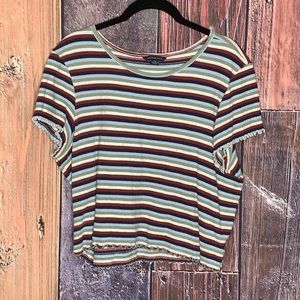 American Eagle Striped Crop Top